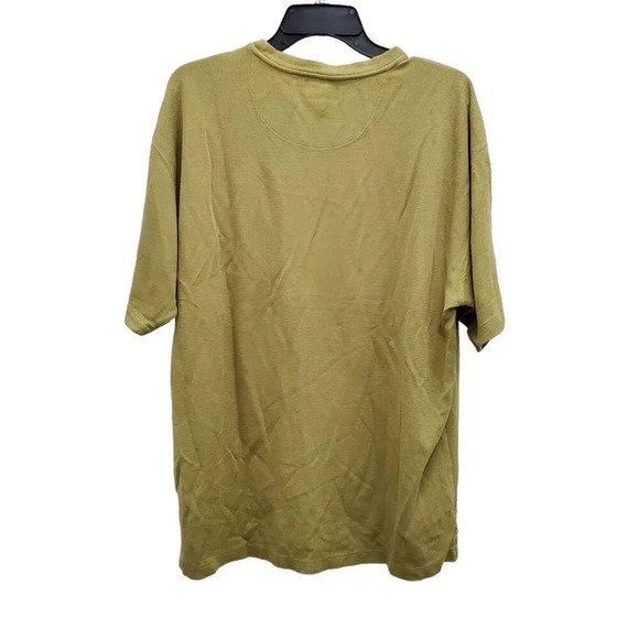 Tommy Bahama Men's Light Olive‎ Textured Silk Knit Basic Short Sleeve Shirt Sz L - Picture 6 of 6